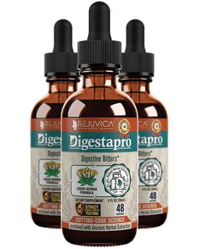 DigestaPro Digestive Bitters – Liquid Formula by Rejuvica Health with Gentian, Artichoke, Burdock, Chanca Piedra & Ginger