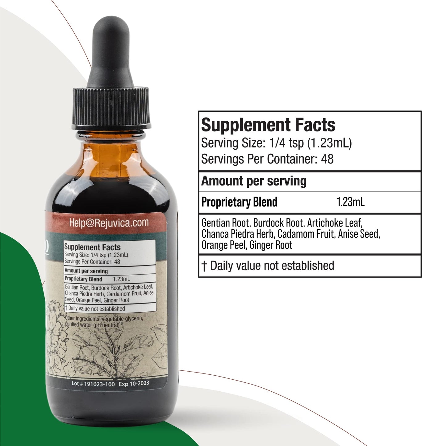 DigestaPro Digestive Bitters – Liquid Formula by Rejuvica Health with Gentian, Artichoke, Burdock, Chanca Piedra & Ginger