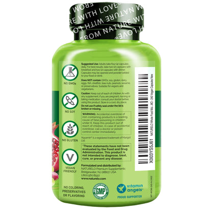 Naturelo Whole Food Multivitamin for Women – Vegan, Non-GMO, with Organic Extracts | 240 Vegan Capsules