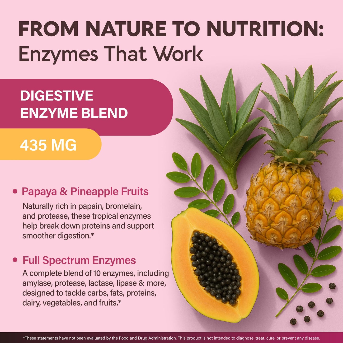 Digestive Enzymes for Women - Multi Digestive Enzymes | Papaya | Bromelain | Probiotic & Prebiotics - Gut & Digestion Support, Bloating Relief - Vegan, Lab Tested - Made in USA - 90 Capsules, One/Day