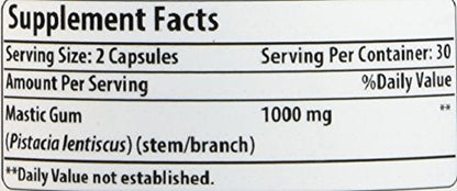 Amazing Formulas Mastic Gum 1000 mg – 60 Count Capsules – Non-GMO, Gluten Free, Made in USA