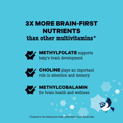 Mama Bird Prenatal Multi+ | Best Nest Wellness – 30+ Nutrients for Baby Brain Health (Vegan, Gluten Free)