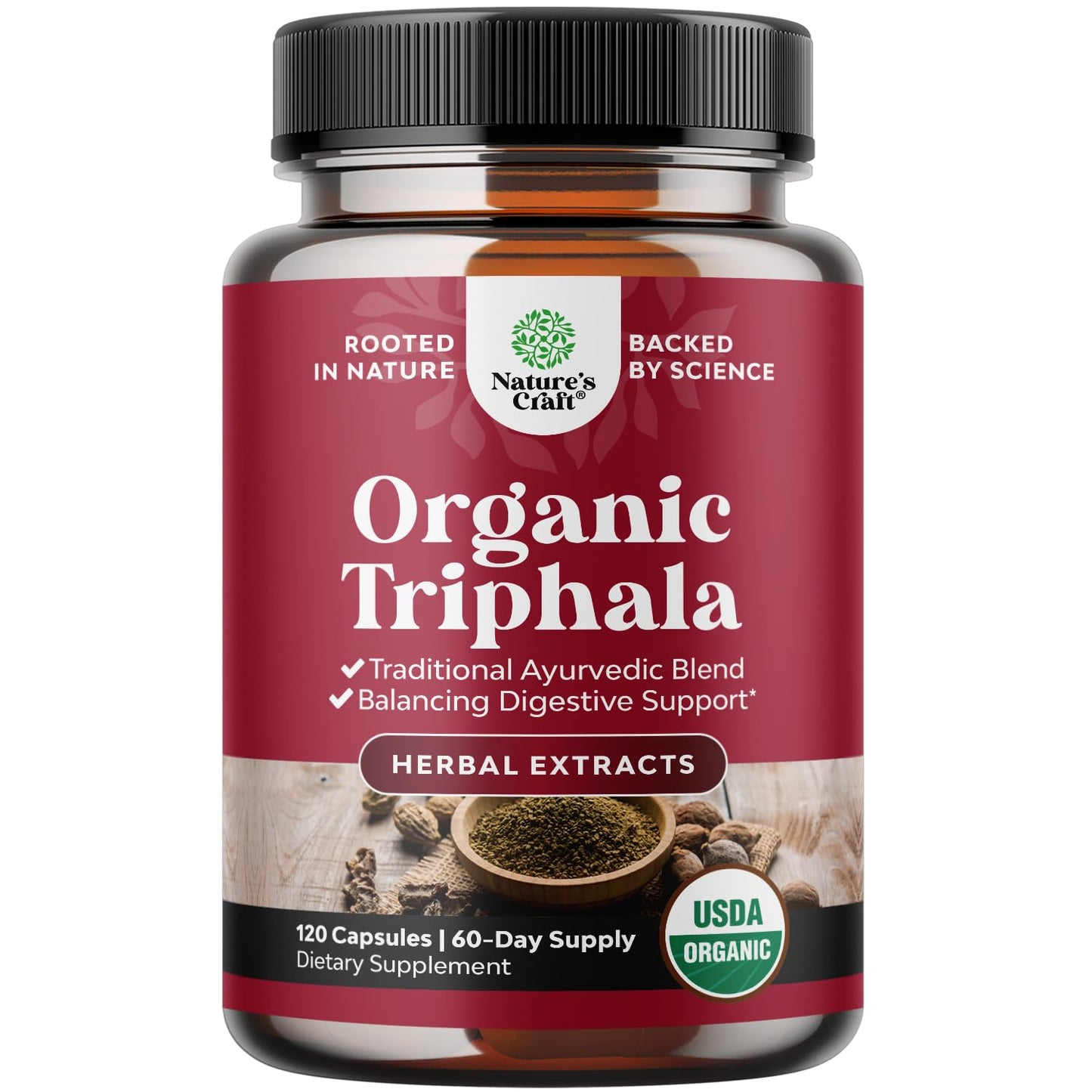 Digestive Triphala Organic Complex – Detox & Digestive Health Supplement