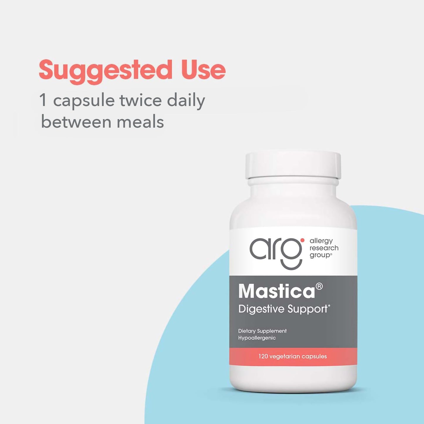Allergy Research Group Mastica - 500 mg Mastic Gum Capsules for Digestive Support (120 Count)