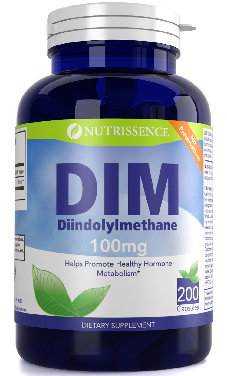 DIM Supplement 100mg – 200 Capsules | Diindolylmethane (DIM) by Nutrissence