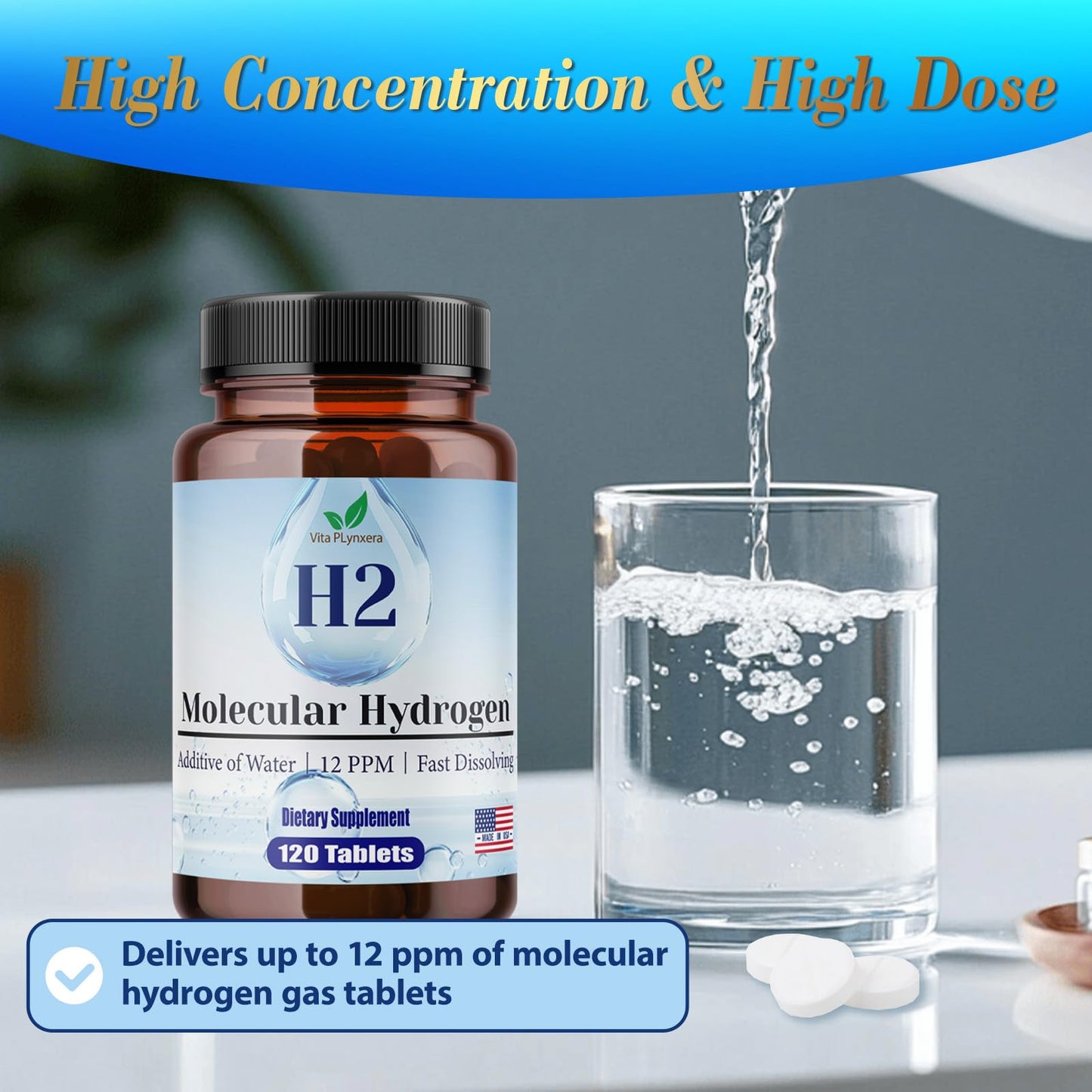 Premium Hydrogen Water Tablets – 12ppm H2 with Magnesium & Antioxidants