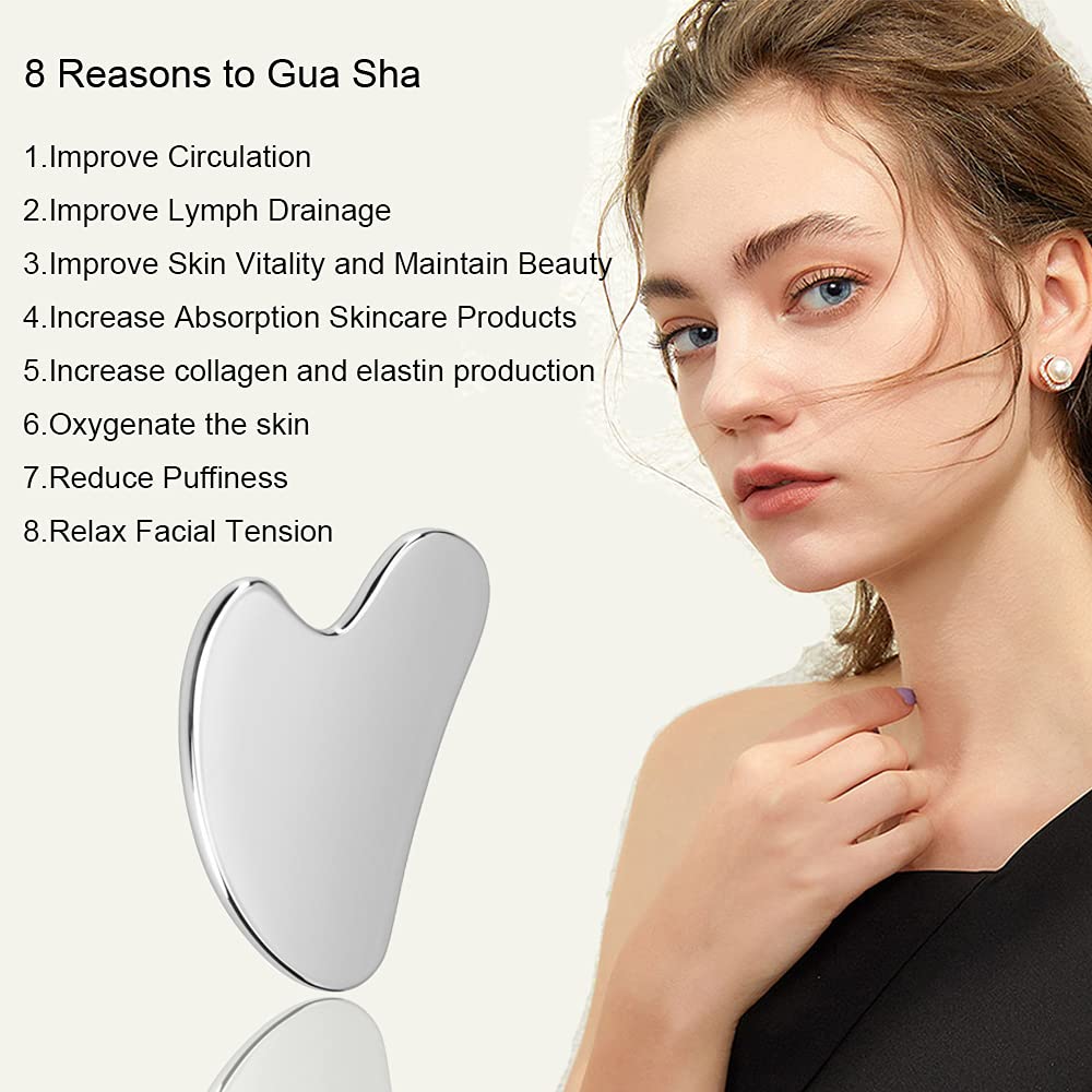 Ditind Gua Sha – Stainless Steel Gua Sha Tool for Facial & Body Spa