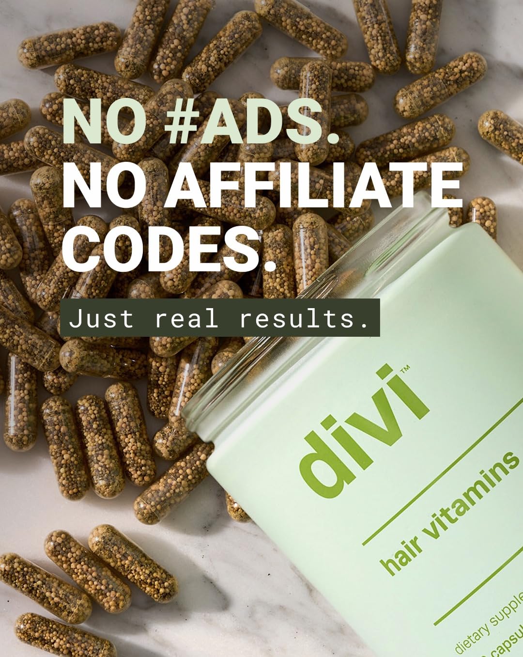 Divi Hair Vitamins for Women & Men – Biotin, Lustriva, 120 Count (30-Day Supply)
