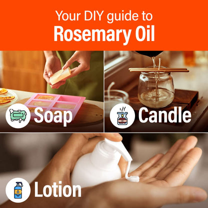 H'ana Rosemary Essential Oil - 1.02 Fl oz | Hair, Skin, Diffuser & DIY Craft