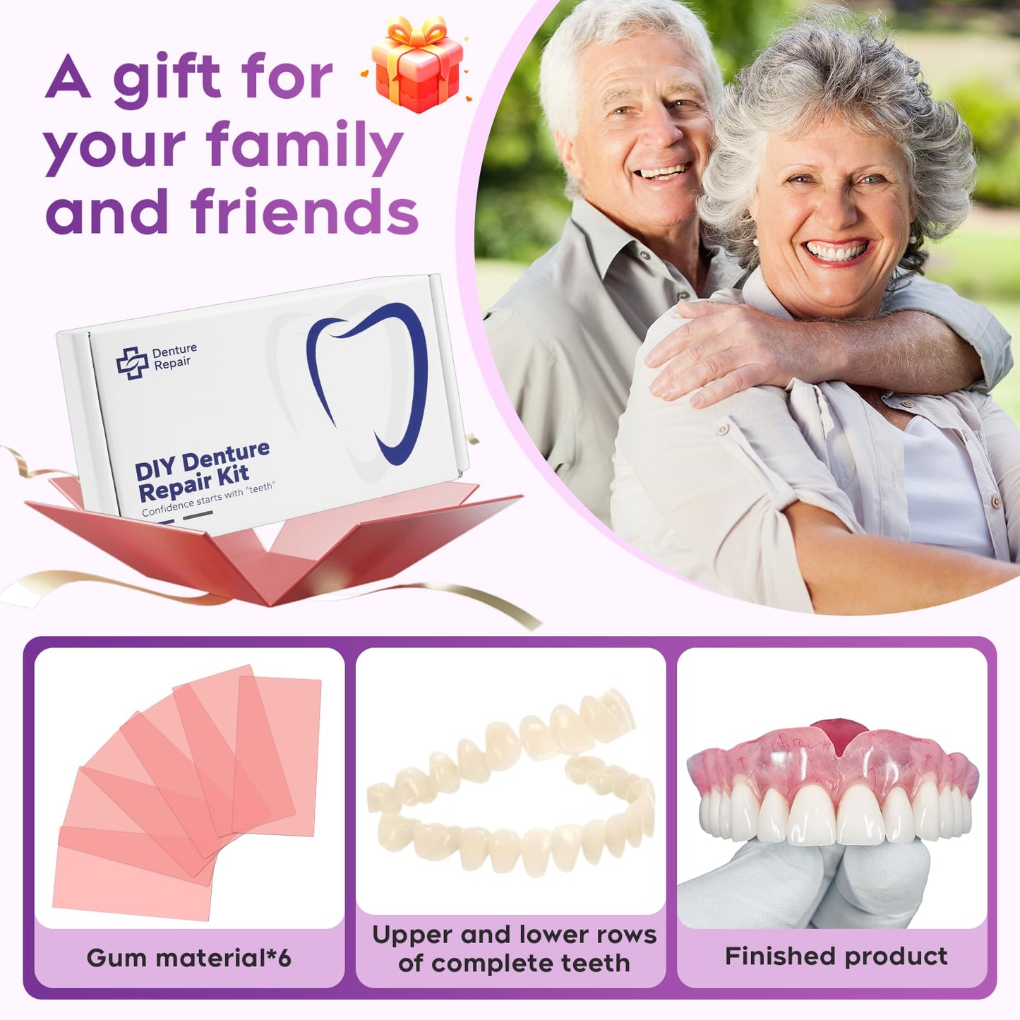 DIY Denture Kit - Full Top & Bottom Teeth - Functional