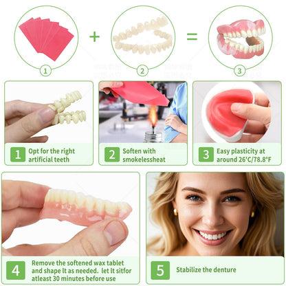 DIY Denture Kit – Comfort-Fit Top & Bottom Teeth (XX05)
