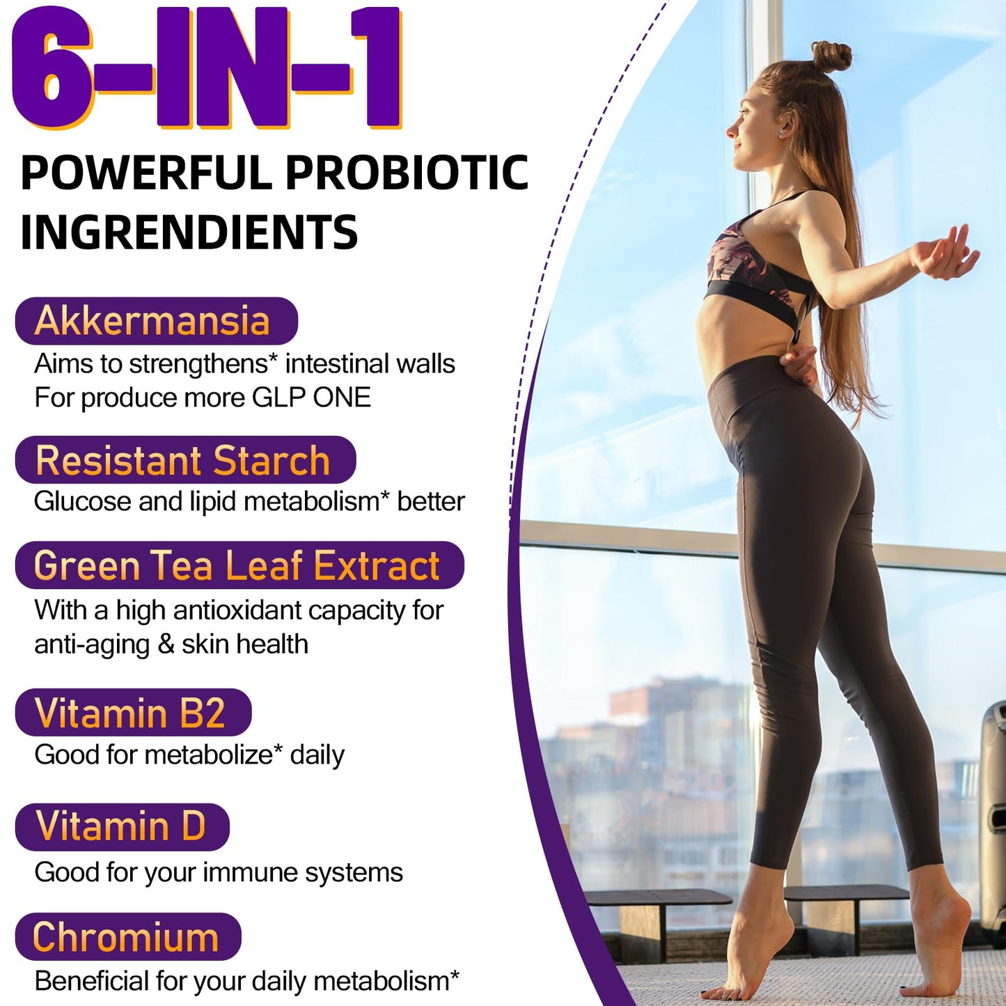 Dmeisy Akkermansia Muciniphila Supplement – 300B AFU Probiotic for Gut Health | 120 Count