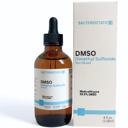 DMSO 4 fl oz (Dimethyl Sulfide) – Pharmaceutical-Grade 99.9% Purity, Low Odor, Amber Glass