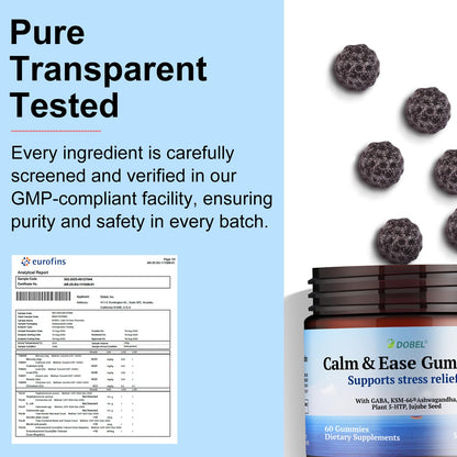 Dobel GABA Gummies with KSM-66 Ashwagandha & 5-HTP – Calming, Sugar-Free, Vegan