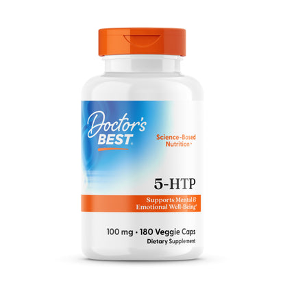 Doctor's Best 5-HTP - Supports Mental & Emotional Well-Being - Non-GMO, Gluten Free, Soy Free, Vegan - 180 Veggie Caps