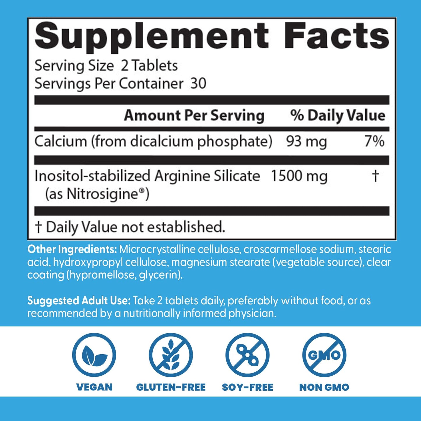 Doctor's Best Fast Acting Arginine Complex – Supports Cardiovascular Health – Non-GMO, Gluten Free, Soy Free, Vegan – 60 Tablets