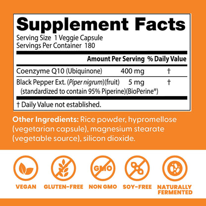 Doctor's Best High Absorption CoQ10 – Heart & Energy Support (Vegan)