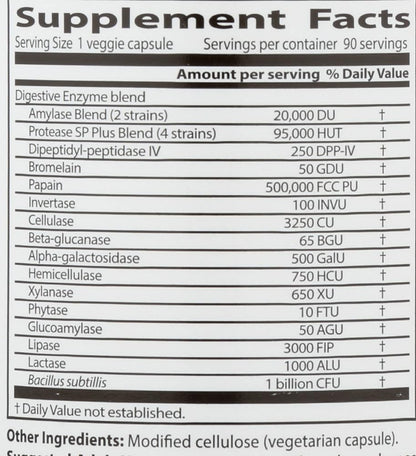Doctor's Best Digestive Enzymes (2 Pack) - 90 Veggie Caps