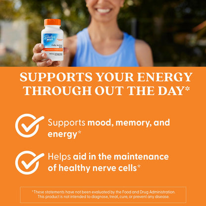 Doctor's Best Fully Active B12 1500 mcg | Methylcobalamin, Non-GMO, Vegan