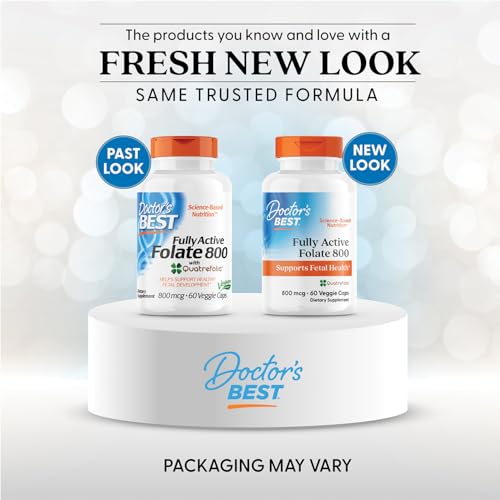 Doctors Best Fully Active Folate 800 with Quatrefolic – Non-GMO, Gluten Free, Vegan