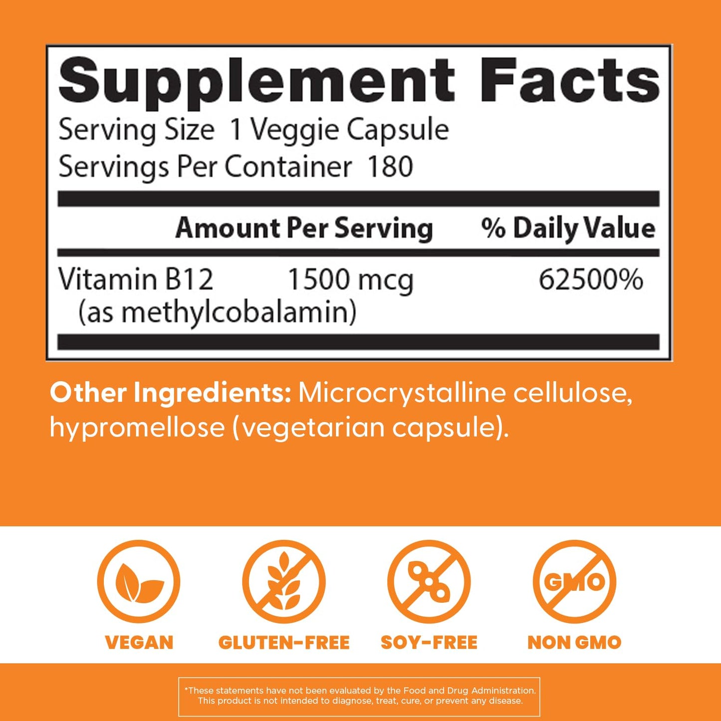 Doctor’s Best Fully Active Methyl B12 (Methylcobalamin) – Energy, Memory & Mood Support | Vegan 180 Veggie Caps
