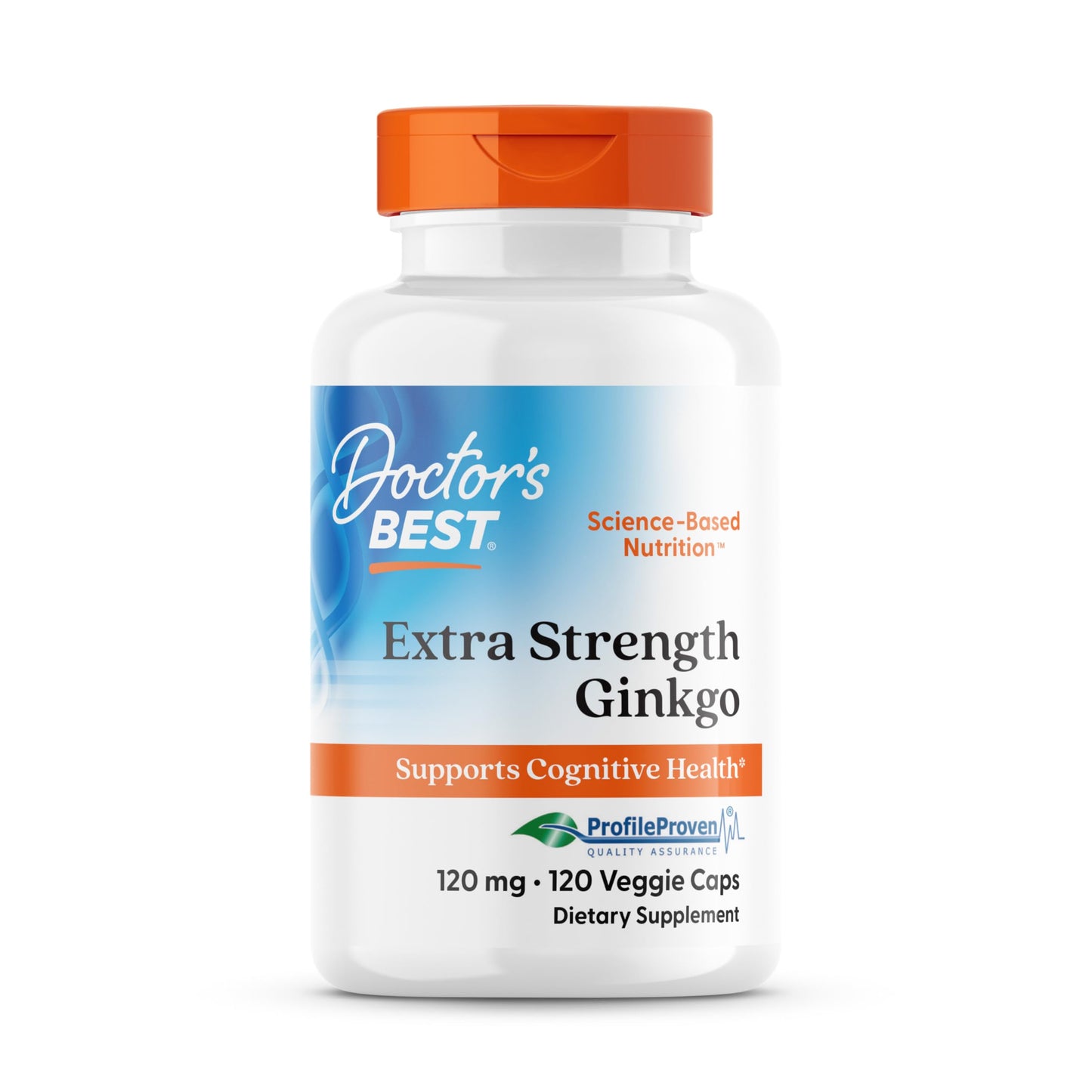 Doctor's Best Extra Strength Ginkgo 120 mg - 120 Count | Non-GMO, Gluten Free, Vegan, Soy Free