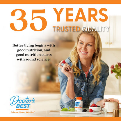 Doctor's Best Vitamin C 500mg - 120 Count | Immune & Antioxidant Support