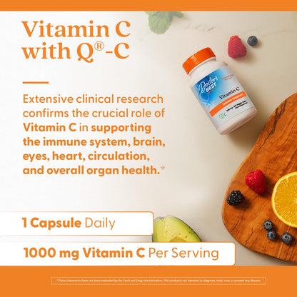 Doctor's Best Vitamin C with Q-C – Immune Support, 360 Veggie Caps