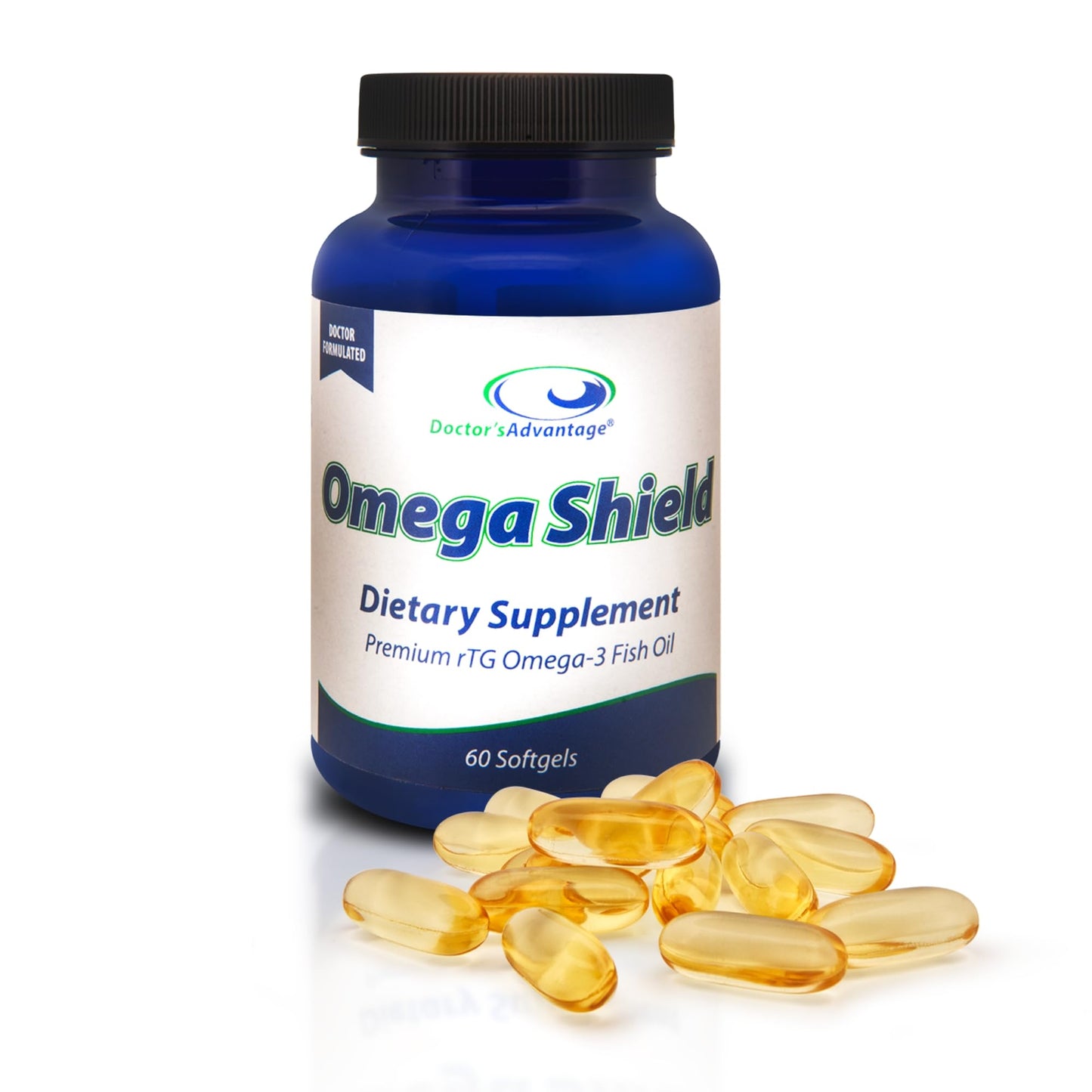 Doctor's Advantage Omega Shield Softgels – Mercury-Free Omega-3 for Heart & Eye Health (60 Softgels, 30-Day Supply)