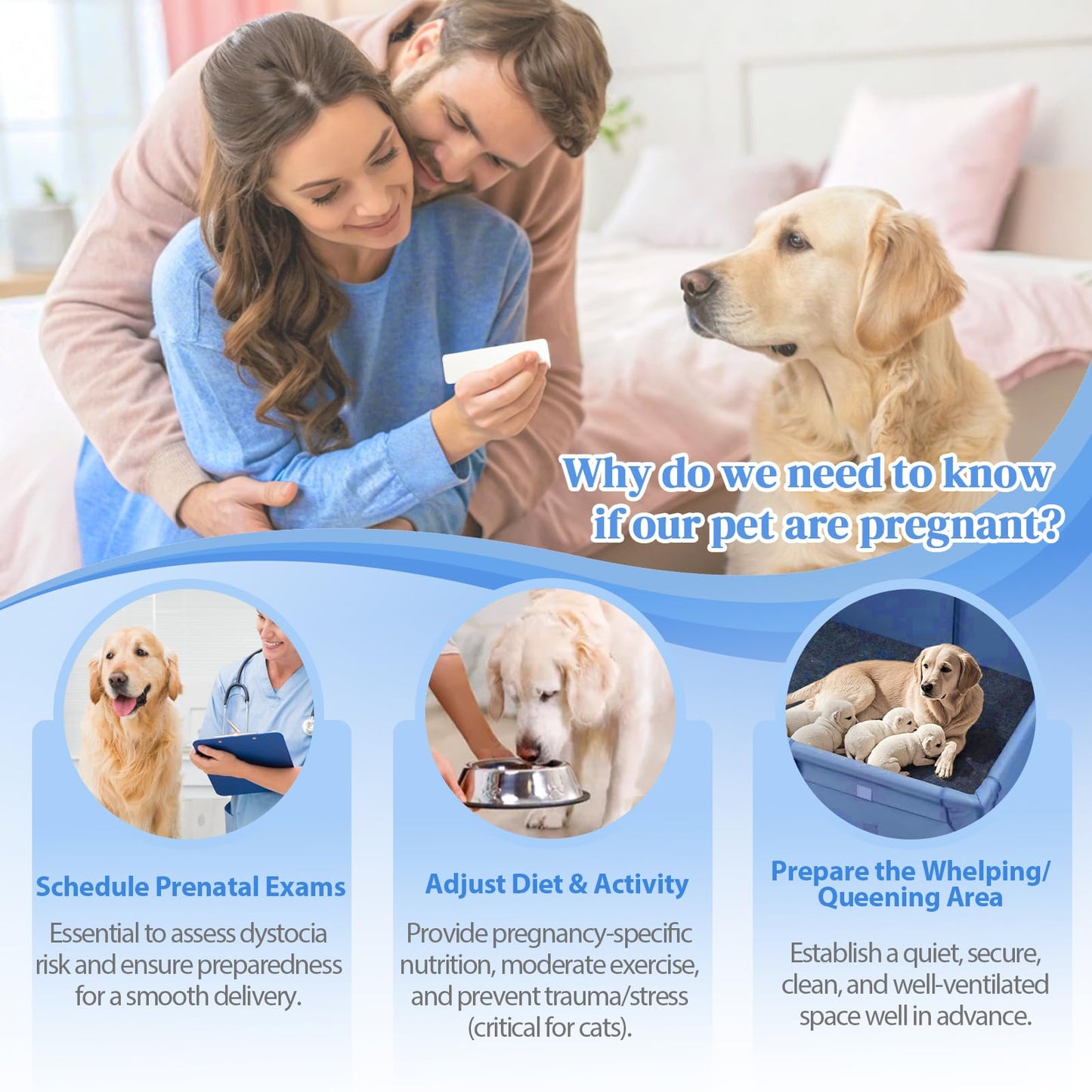 2 Pack Dog and Cat Pregnancy Test Kit – Home Urine Test, 5-Minute Results, Up to 99% Accuracy