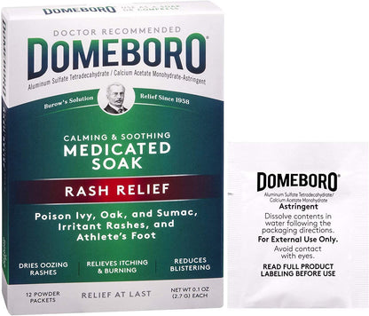 Domeboro Powder Packette 12EA Bayer Corporation - Medicated Skin Relief