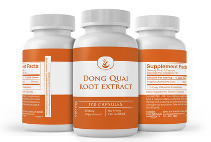 Pure Original Dong Quai Root Extract - 100 Capsules | Always Pure, No Fillers