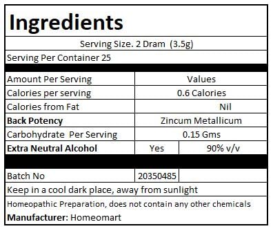 Zincum Metallicum Homeopathy Pellets 1M Potency – Pack of 3 | Homeomart