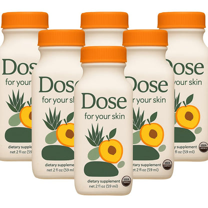 Pulpito Dose for Skin Shot – Pack of 6 | Radiance & Hydration Wellness Shot with Tropical Berry Flavor