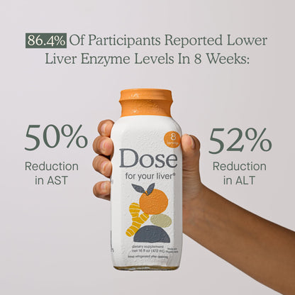 DOSE Liver Cleanse Detox & Repair - Organic Milk Thistle & Turmeric (16oz x3)