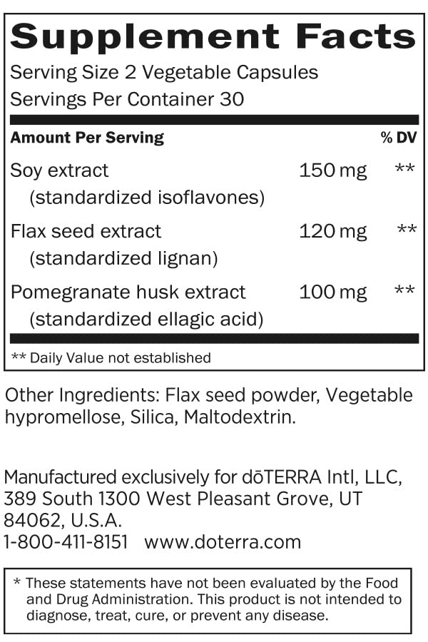 doTERRA Women's Phytoestrogen Essential Complex - 60 Capsules | Hormone Balance & Menopause Support