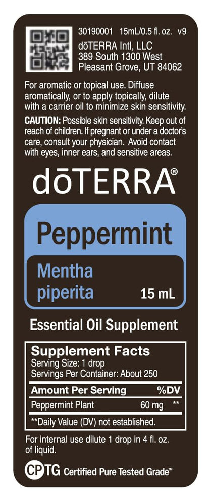 doTERRA Peppermint Essential Oil 15 ml – 2 Pack | Breath & Digestive Support