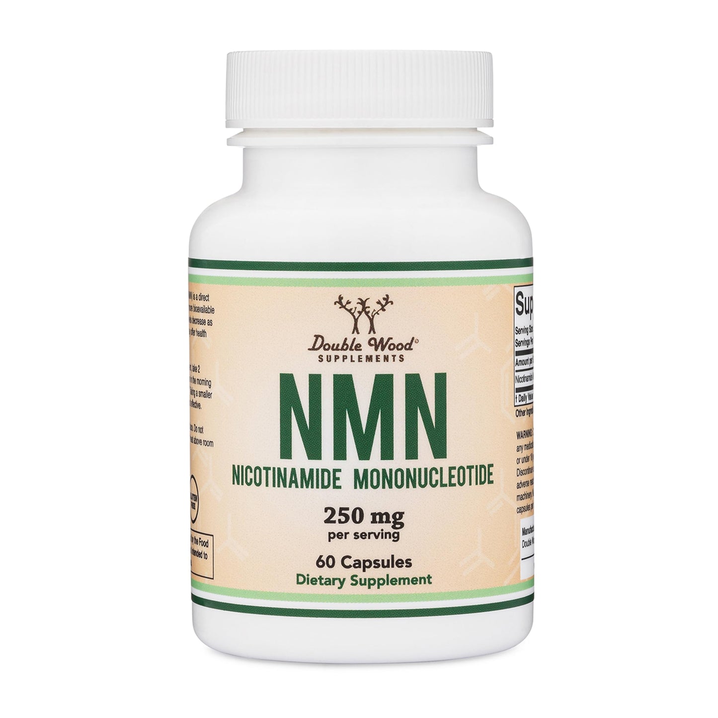 Double Wood NMN 250mg – 60 Capsules, 30 Servings, Gluten Free