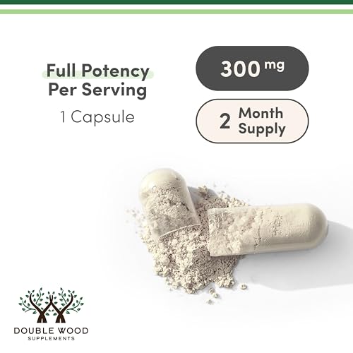 Double Wood Supplements CDP Choline (Citicoline) – Pharmaceutical Grade, Third-Party Tested, 60 Capsules per Bottle, Pack of 2