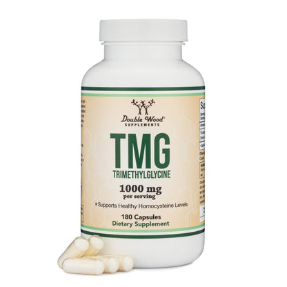 Double Wood TMG Trimethylglycine 1,000mg – 180 Capsules | Homocysteine Support