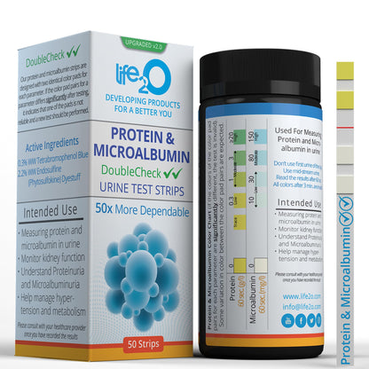 DoubleCheck Protein & Microalbumin Urine Test Strips (50ct) – Preeclampsia & Kidney Health