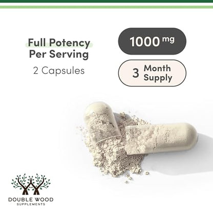 Double Wood Magnesium Chloride – 180 Capsules, 1000 mg per Serving, Supports Digestive & Bone Health – Non-GMO & Gluten Free (Pack of 2)