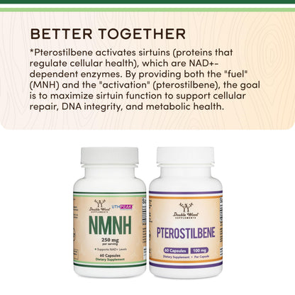 Double Wood NMNH NMN Supplement Alternative – Clinically Studied NMNH for NAD+ Support