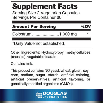 Douglas Laboratories Colostrum | 100% Pure New Zealand Supplement for Immune Support, Antioxidants, Anti Aging, GI Balance, and Gastrointestinal Health* | 120 Capsules