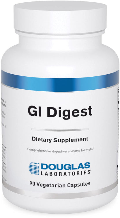 Douglas Laboratories G.I. Digest | Complete Enzyme Formula with Gluten & Dairy Enzymes | 90 Capsules