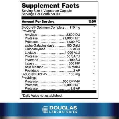 Douglas Laboratories G.I. Digest | Complete Enzyme Formula with Gluten & Dairy Enzymes | 90 Capsules