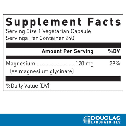 Douglas Laboratories Magnesium Glycinate | Supports Normal Heart Function & Bone Formation | 240 Capsules
