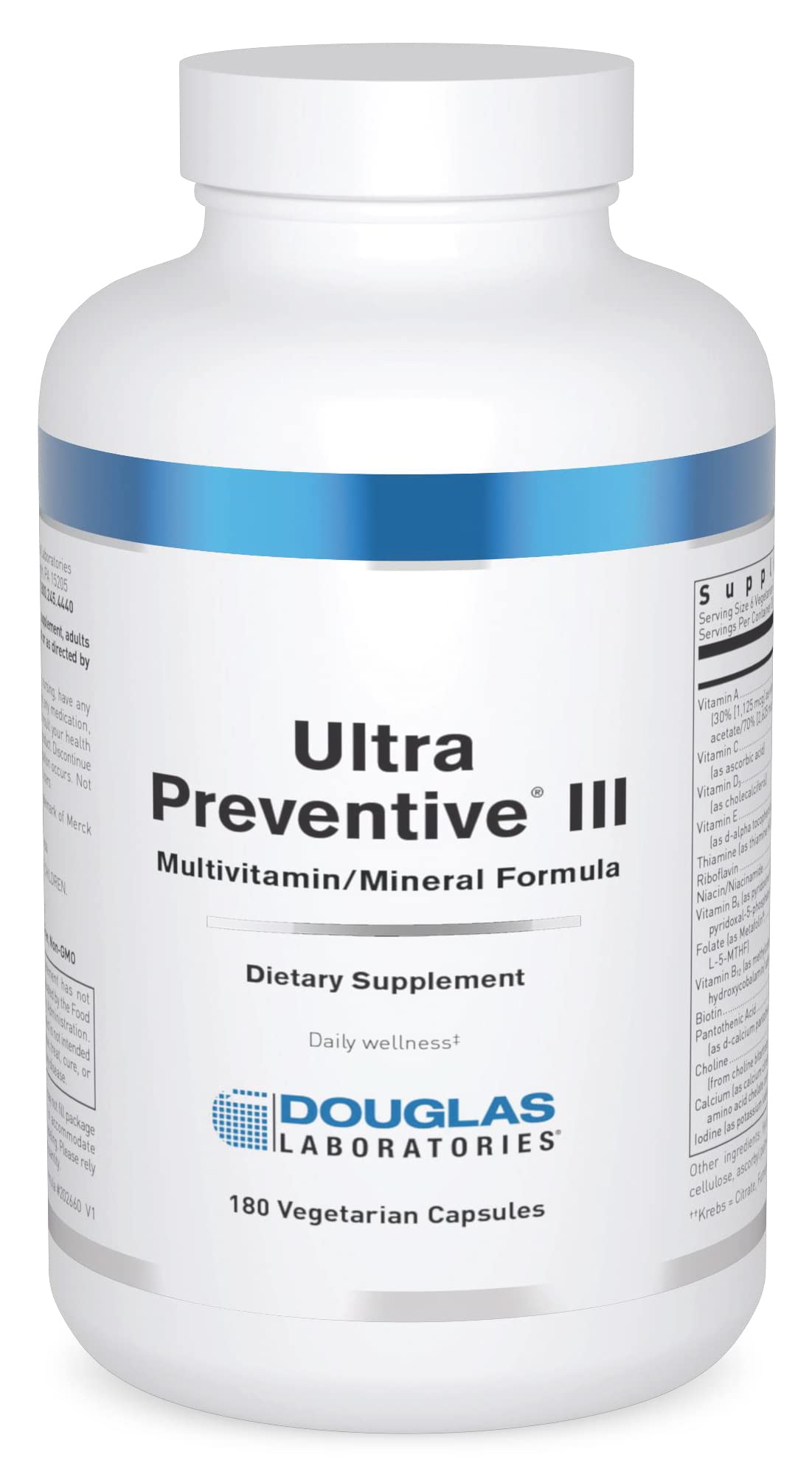 Douglas Laboratories Ultra Preventive III – Comprehensive Multivitamin/Mineral (180 Capsules)