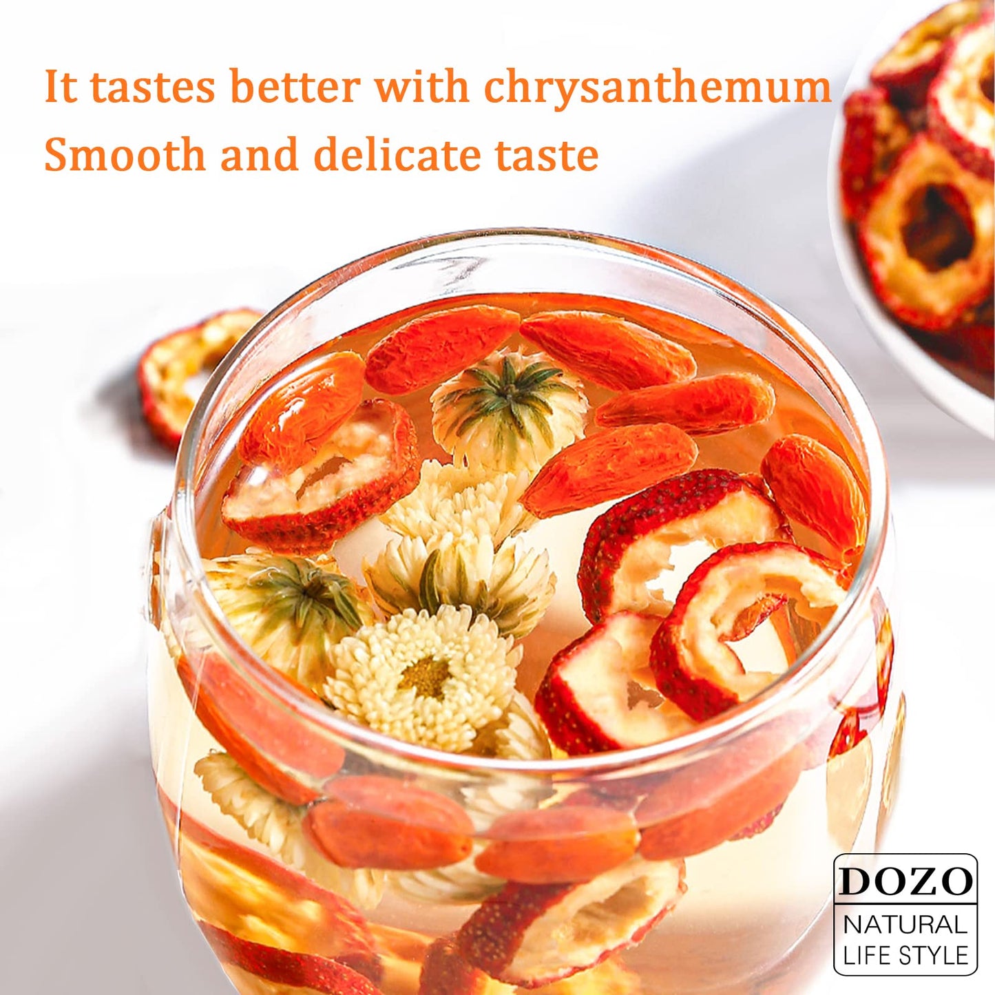 DOZO Dried Hawthorn Berries – Hawthorn Berry Tea, 8.46oz/240g, Sliced Hawthorn (Coreless) Shanzha