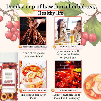 DOZO Dried Hawthorn Berries – Hawthorn Berry Tea, 8.46oz/240g, Sliced Hawthorn (Coreless) Shanzha